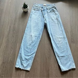 Agolde “Criss-Cross Upsized” Jeans in “Suburbia”